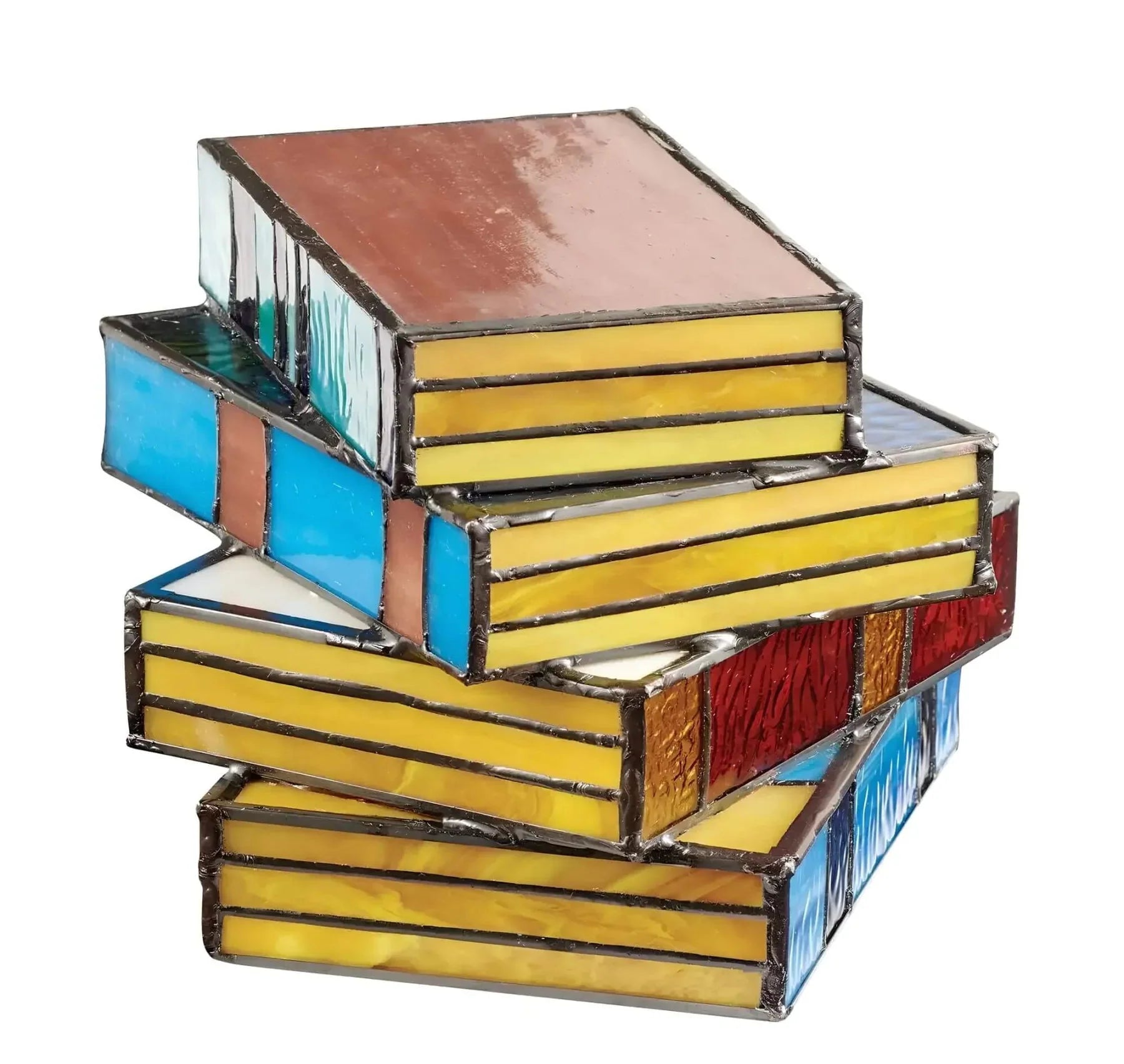 Buntglas-Buchlampe | Tischbeleuchtung im Buchdesign