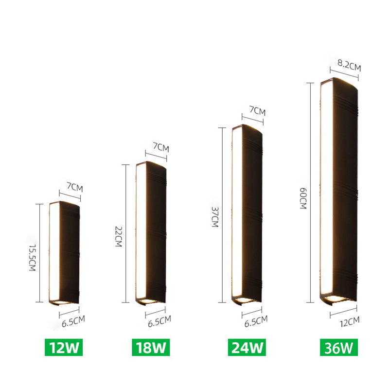 LumoShine Außenwandleuchte Modern LED Wasserdicht Schwarz Terrasse