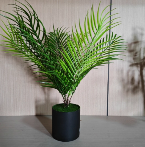 PalmGlow Ponytail – LED Deko-Lampe grün für Wohnzimmer