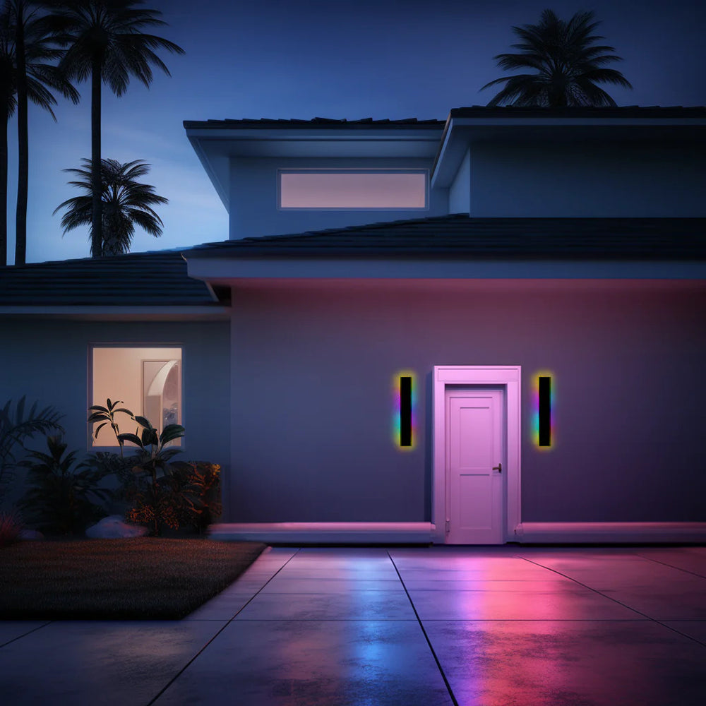 VantaGlow LED-Wandleuchte - Modernes schwarzes Metall