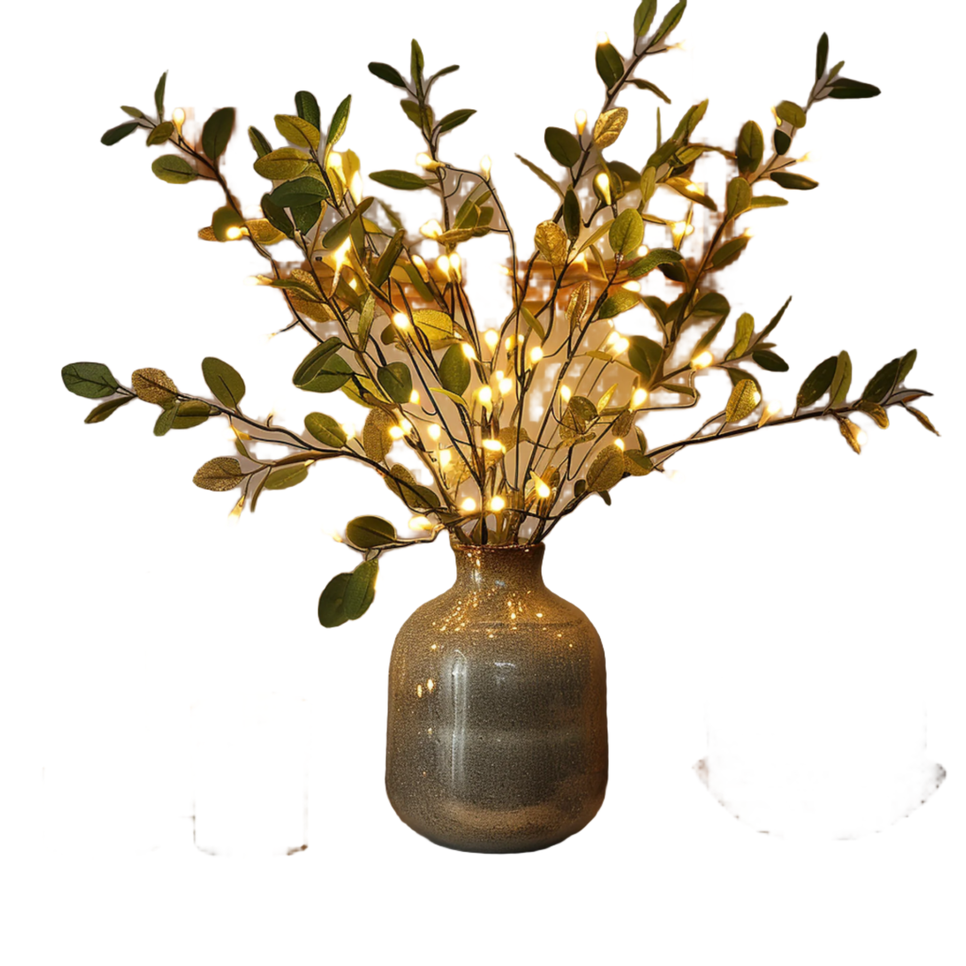 OliviaGlow Lichterzweig LED Deko Zweig Warmlicht für Terrasse