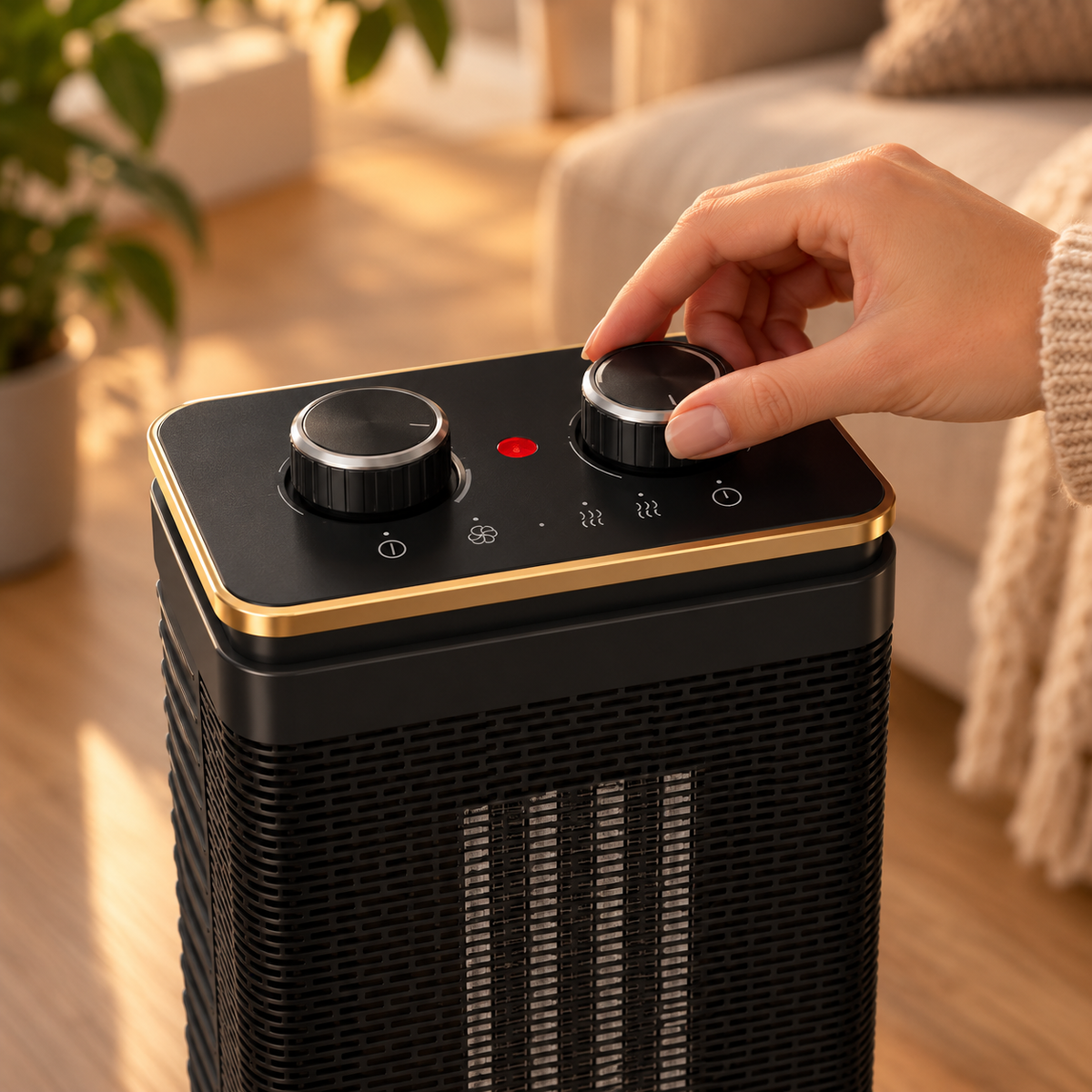 Kubo Keramik-Heizlüfter 2000W mit Timer, Oszillation und Drehreglern