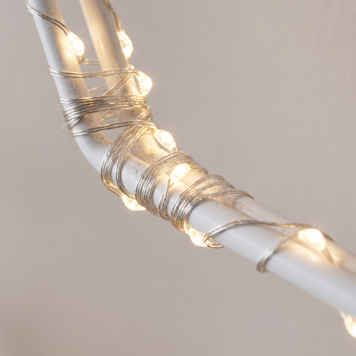LED Sterne Duo 60 und 34 cm mit Micro Lichterkette, Warmweiß mit Timer, batteriebetrieben