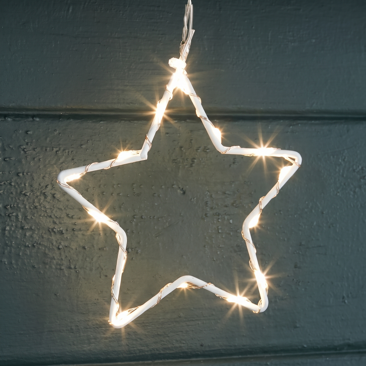 LED Sternen Girlande 1,5 m mit 6 Sternen und 90 Micro LEDs, Warmweiß mit Timer