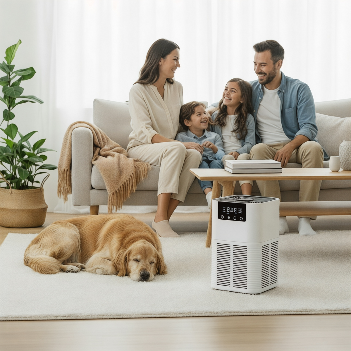 Luftreiniger mit H13 HEPA-Filter und PM2.5-Sensor
