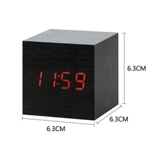 Digitaler LED-Wecker mit Temperaturanzeige