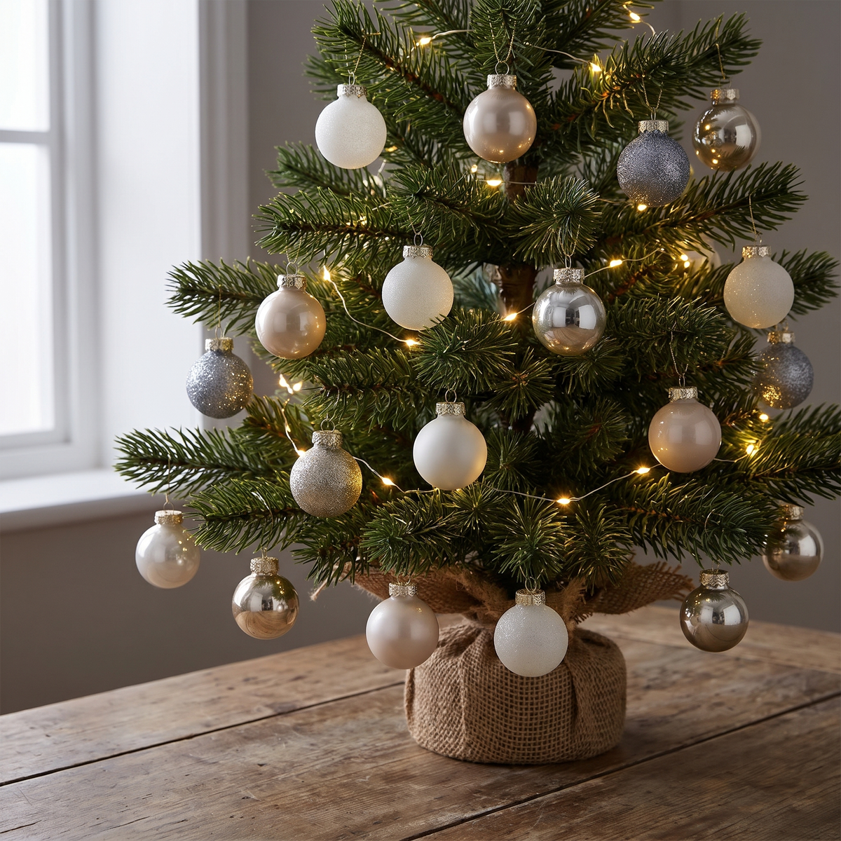 Mini Glaskugeln 25er Set, kleine Christbaumkugeln aus Glas 4 cm im Geschenkkarton