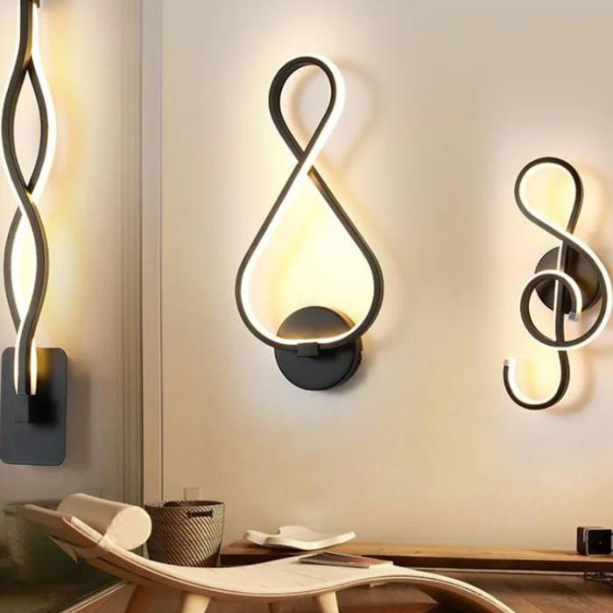 HarmonyZen Minimalistische LED-Wandleuchte - Aluminium und Acryl für modernes Ambiente
