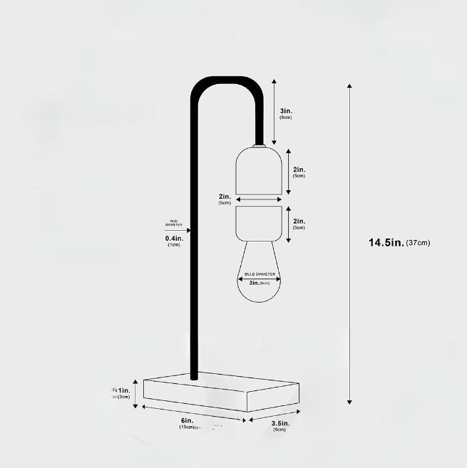 HoverLite - Minimalistische kabellose schwebende LED-Lampe
