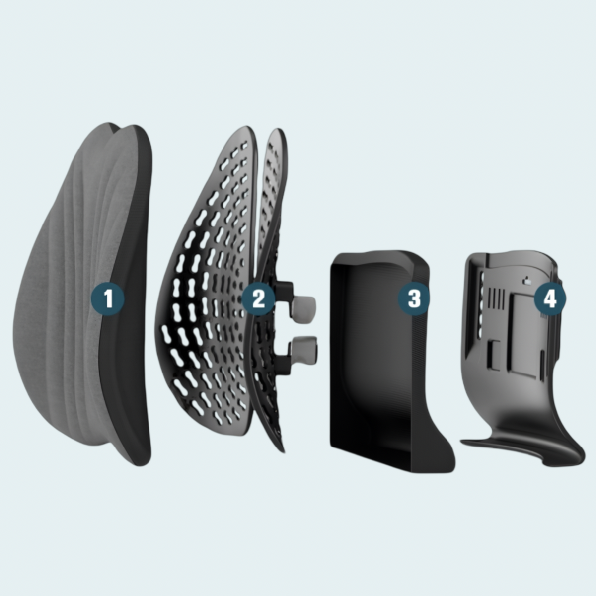 Lendenwirbelkissen mit Memory-Foam für Stuhl & Autositz