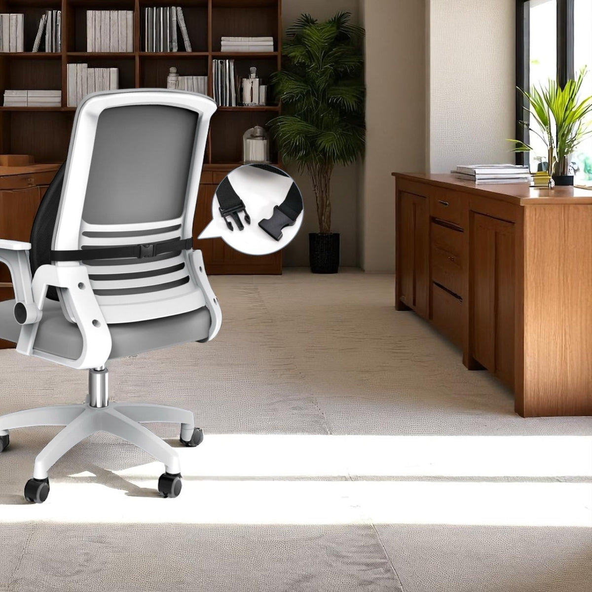 Lendenwirbelkissen mit Memory-Foam für Stuhl & Autositz