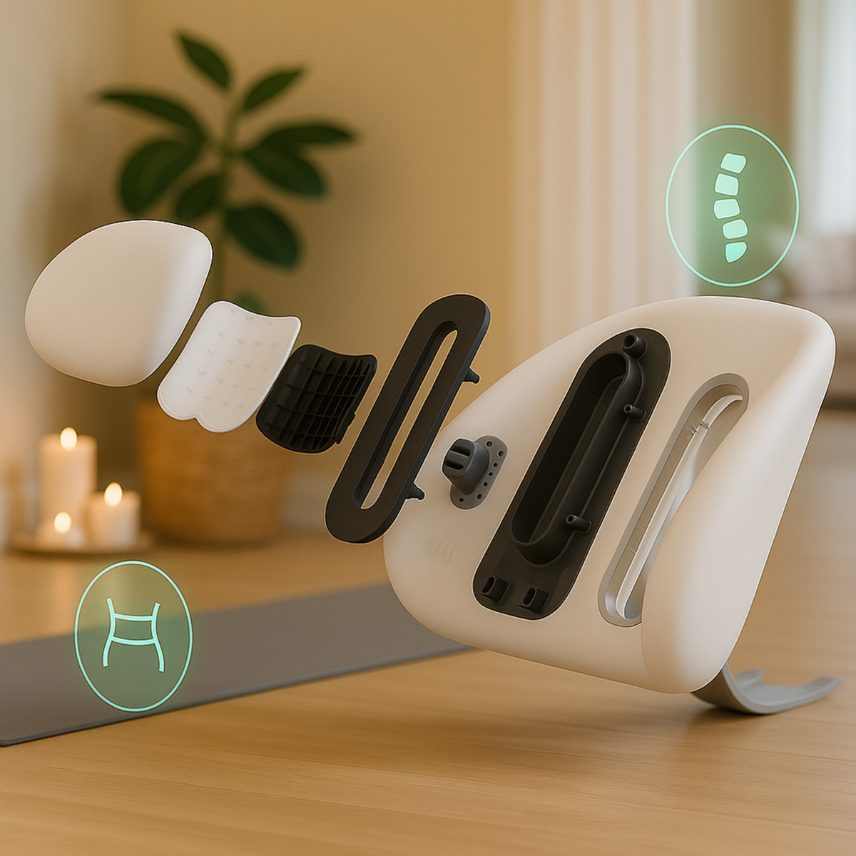 Verstellbares Rückenkissen mit Memory Foam