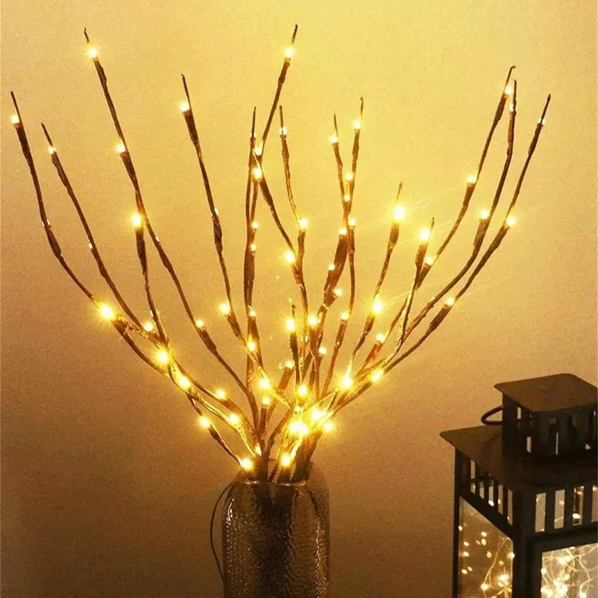 LeuchtWeide Lampe im Naturstil mit warmem LED-Licht