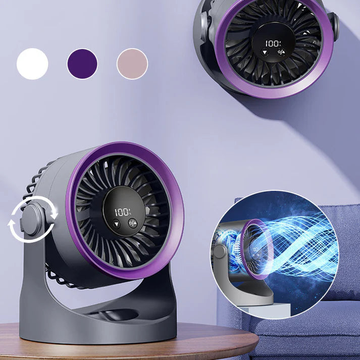 Mini Ventilator mit USB Aufladung & Licht – Tragbar, Kompakt – Für Büro & Schlafzimmer