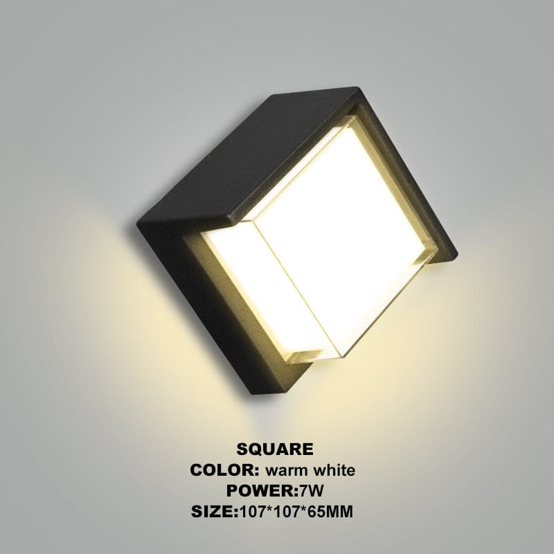 LumoGuard Außenwandleuchte Modern LED mit Sensor Schwarz für Einfahrt