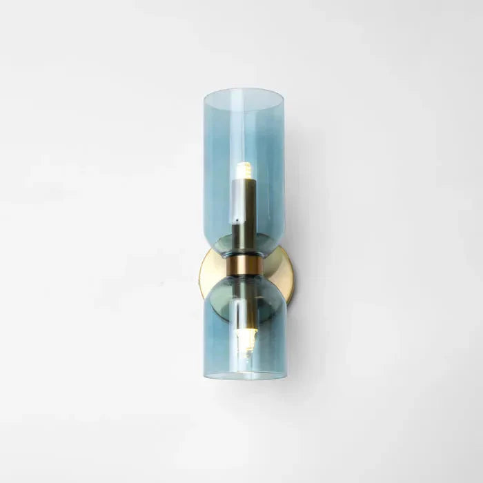 LumoDuo – Moderne Doppelkopf LED Glas-Wandleuchte Weiß für Flur