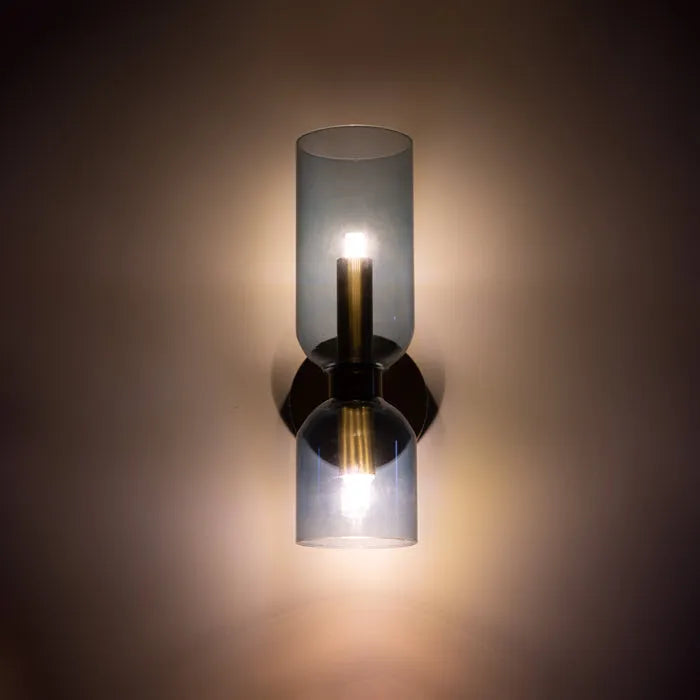VitraGlow Glas Wandleuchte – Modern, LED, Gold, Für Flur