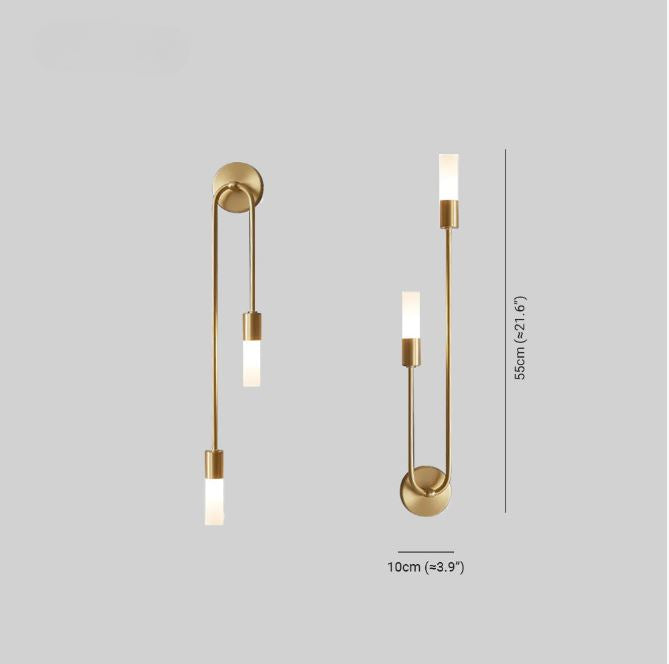BrilloLux – Elegante LED-Wandleuchte mit 2 Lichtern in Gold