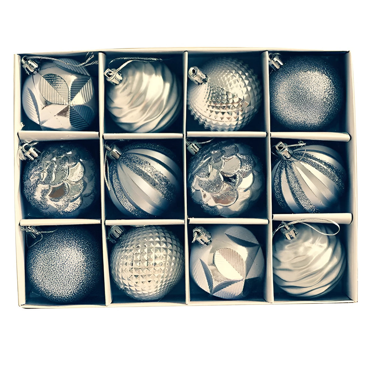 Weihnachtskugeln Set 24 teilig, bruchsichere Christbaumkugeln 6 cm in fünf Farben