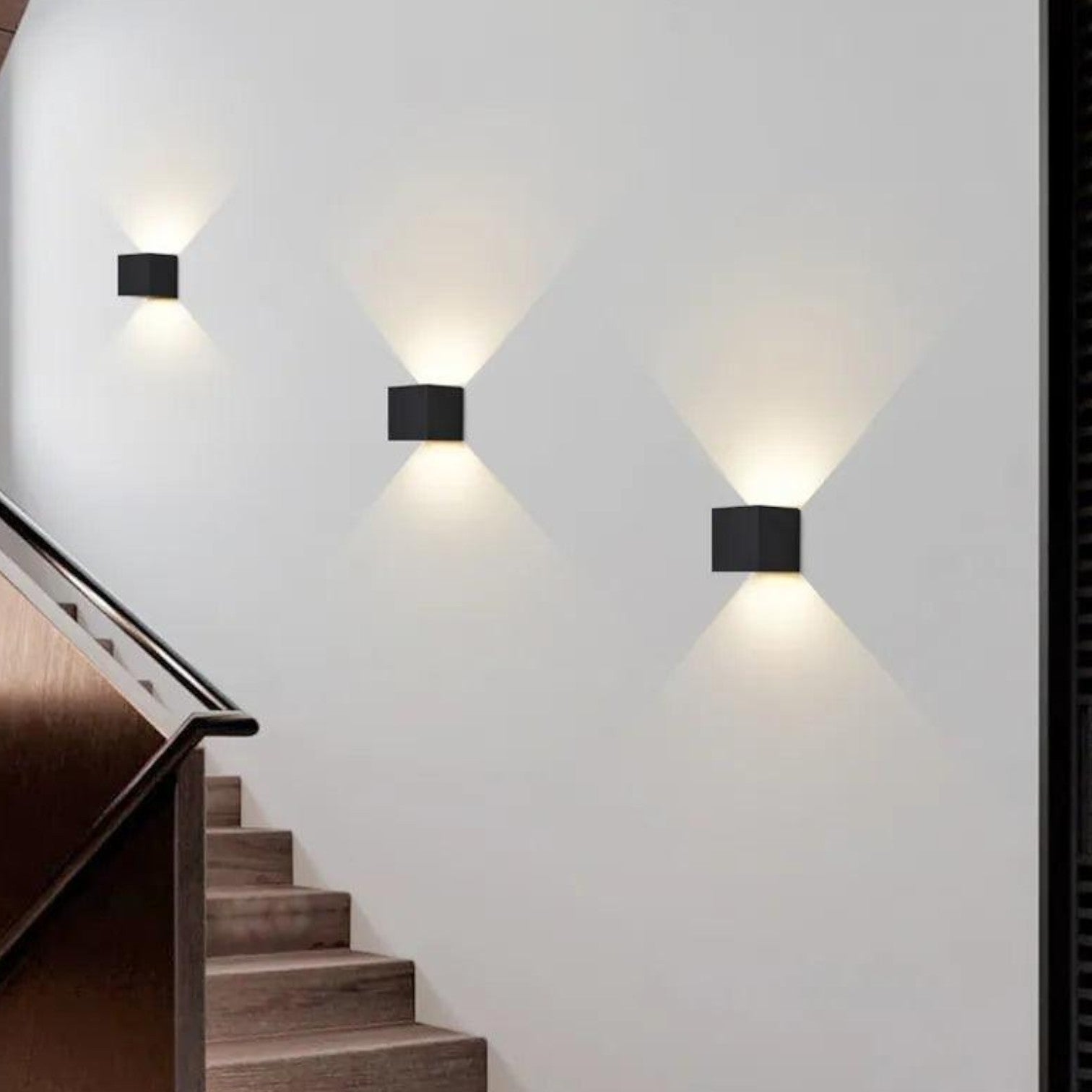 LED Wandleuchte Warmweiß Innen und Außen IP65 Wasserdicht für Treppenhaus und Fassade Modern