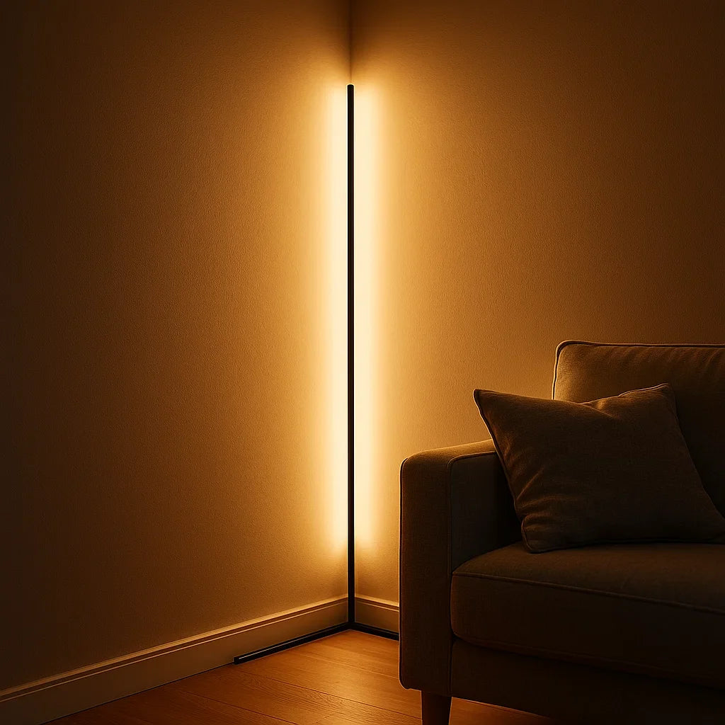 LED Stehlampe RGB dimmbar – Moderne minimalistische Ecklampe mit Fernbedienung